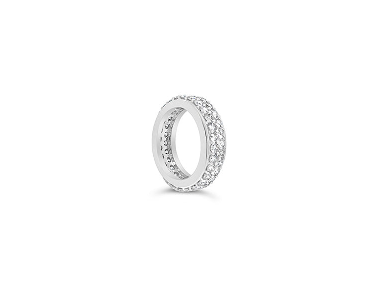 (Ref 1852) 3.37ct Diamond Pave Eternity Ring (18ct White Gold)