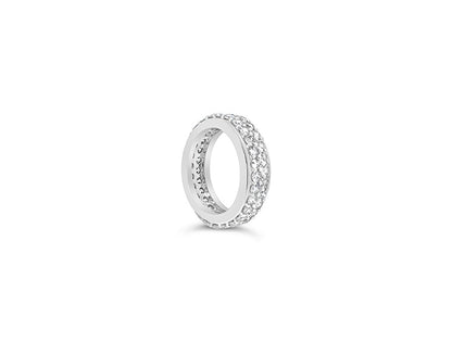 (Ref 1852) 3.37ct Diamond Pave Eternity Ring (18ct White Gold)