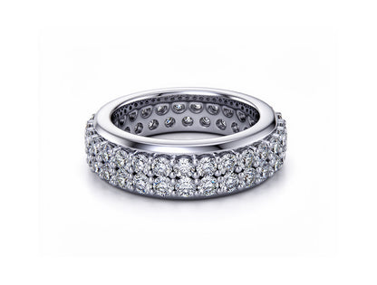 3.37ct Diamond Pavé Eternity Ring – 18ct White Gold