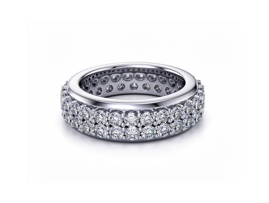 3.37ct Diamond Pavé Eternity Ring – 18ct White Gold