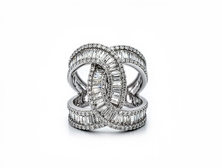2.59ct Baguette & Brilliant Diamond Ring – 18ct White Gold