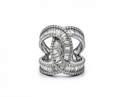 2.59ct Baguette & Brilliant Diamond Ring – 18ct White Gold