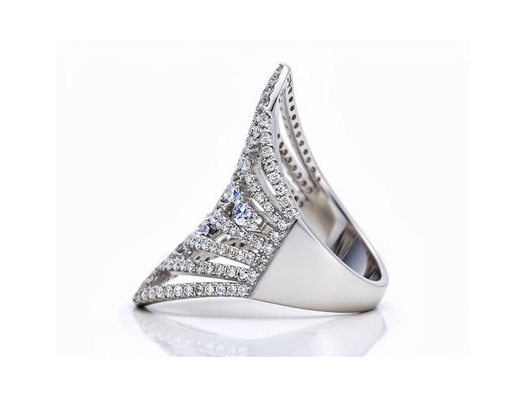 1.61ct Diamond Pavé Ring – 18ct White Gold