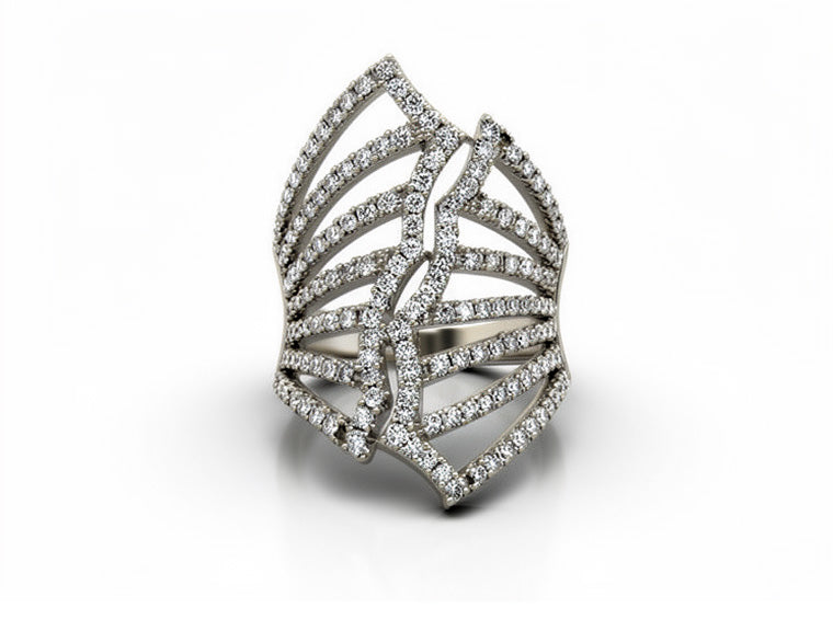 1.61ct Diamond Pavé Ring – 18ct White Gold