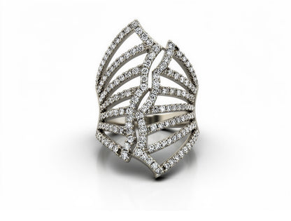 1.61ct Diamond Pavé Ring – 18ct White Gold