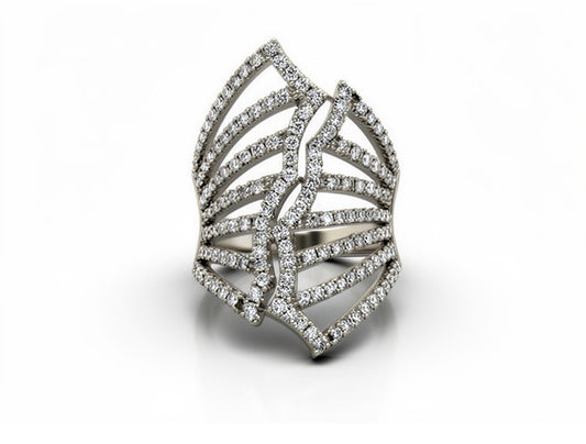 1.61ct Diamond Pavé Ring – 18ct White Gold