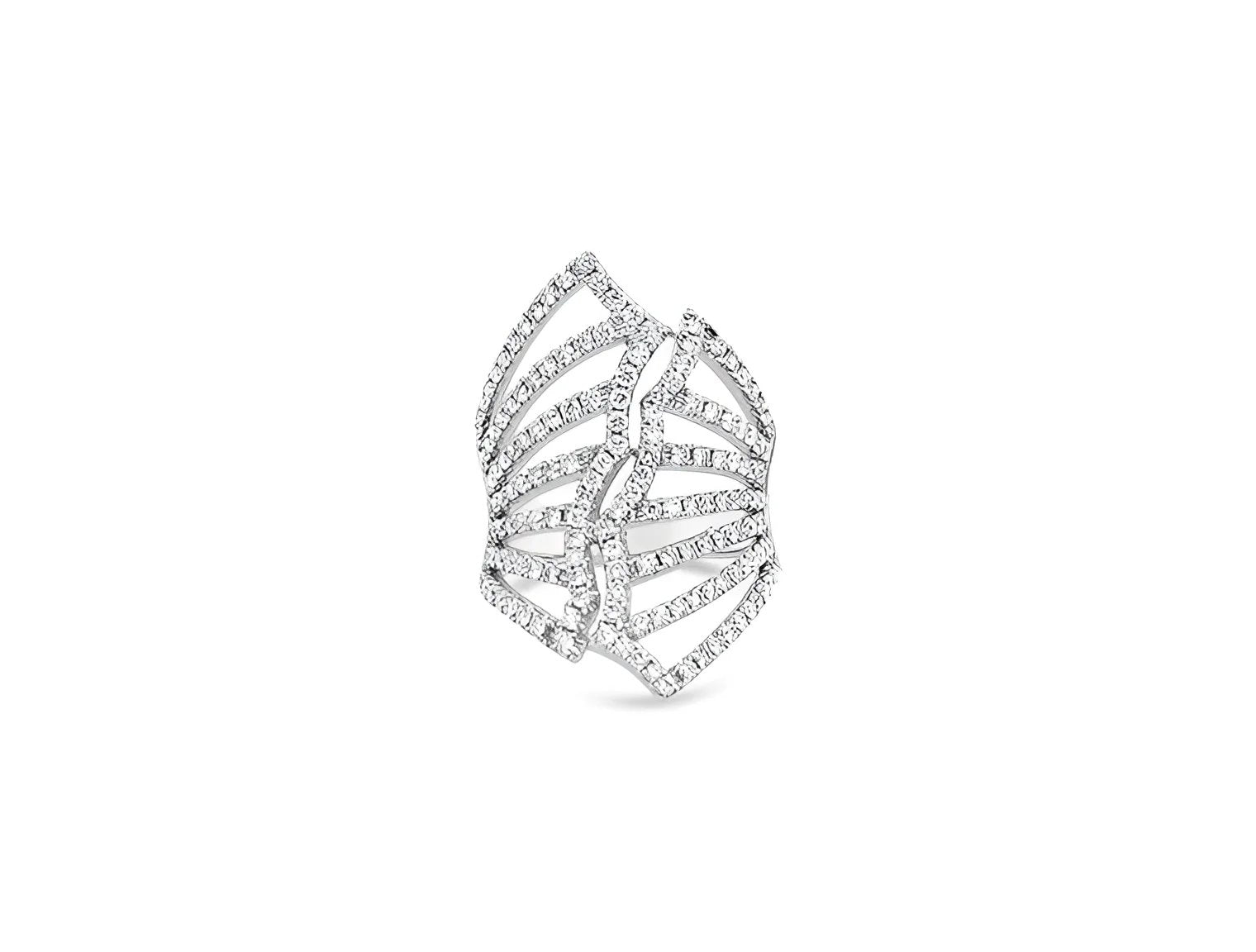 (Ref 1858) 1.61ct Pave Diamond Ring (18ct White Gold)
