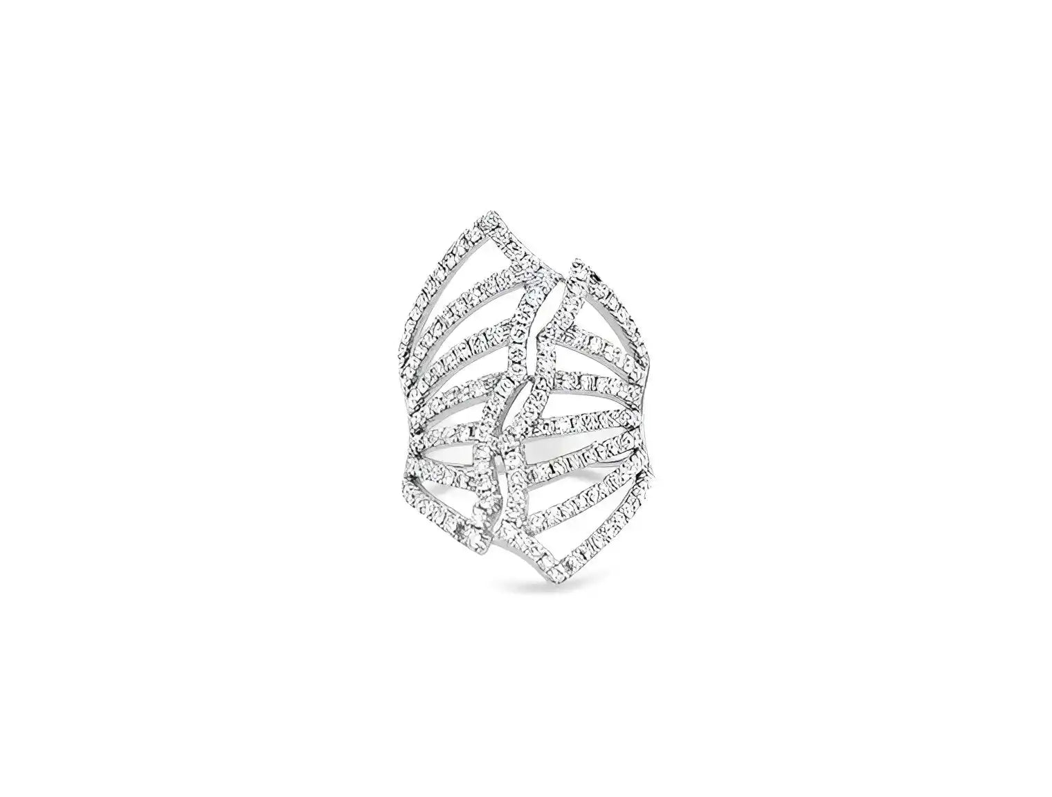 (Ref 1858) 1.61ct Pave Diamond Ring (18ct White Gold)