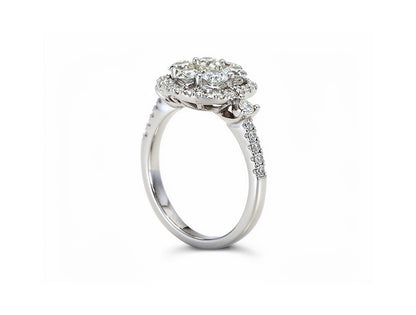 1.37ct Diamond Cluster Ring – 18ct White Gold