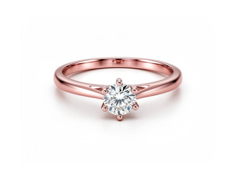 0.39ct Diamond Solitaire Ring – 18ct Rose Gold