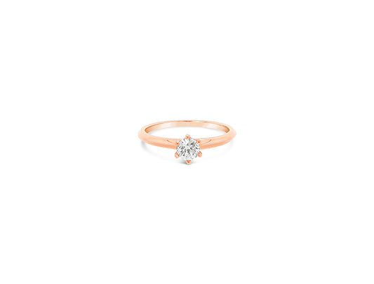 (Ref 1865) 0.39ct Solitaire Diamond Ring (18ct Rose Gold)