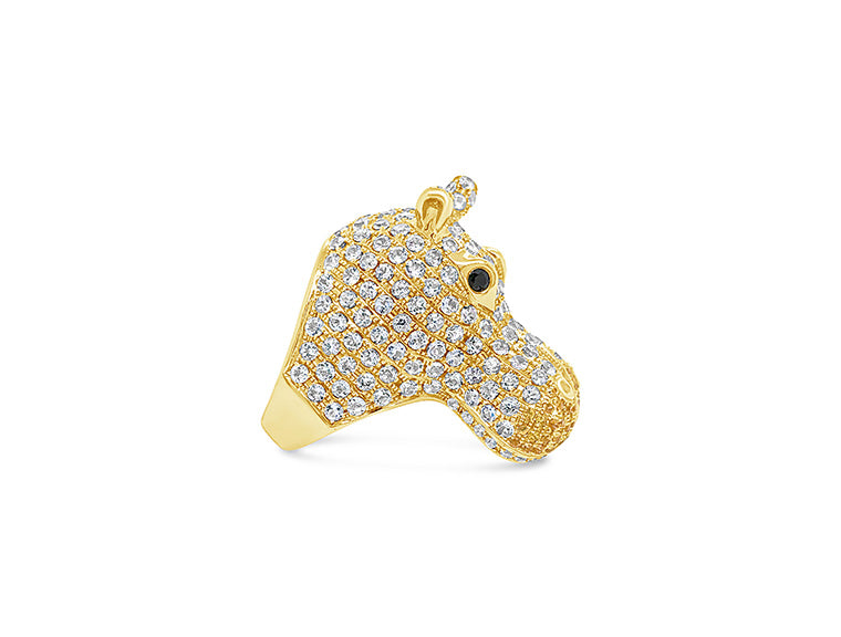 (Ref 1868) Hippo Diamond, Yellow Sapphire, Tanzanite Ring (18ct Yellow Gold)