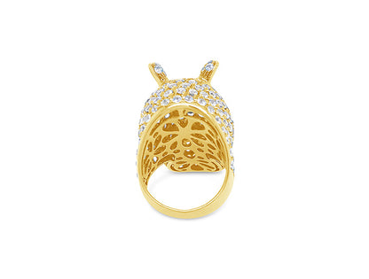 (Ref 1868) Hippo Diamond, Yellow Sapphire, Tanzanite Ring (18ct Yellow Gold)