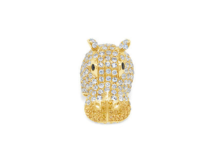 (Ref 1868) Hippo Diamond, Yellow Sapphire, Tanzanite Ring (18ct Yellow Gold)