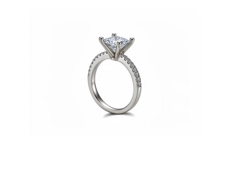 2.53ct Princess Cut Diamond Solitaire Ring – 18ct White Gold