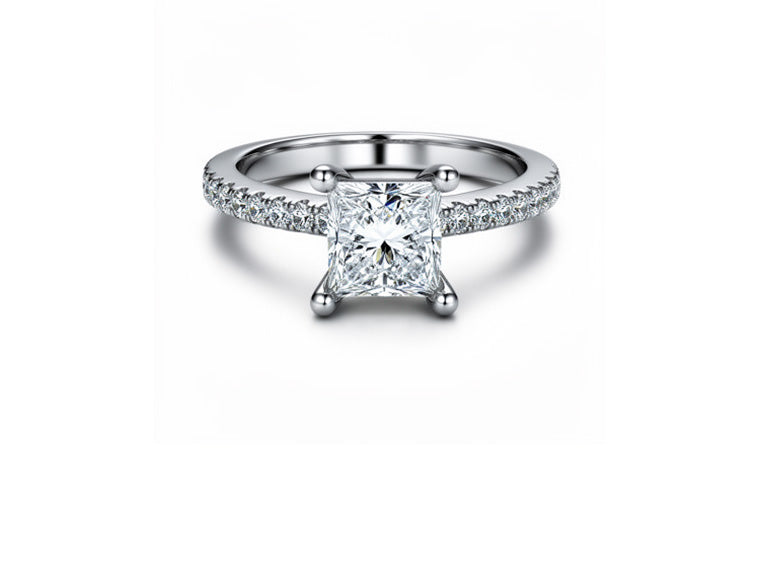 2.53ct Princess Cut Diamond Solitaire Ring – 18ct White Gold