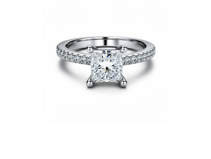 2.53ct Princess Cut Diamond Solitaire Ring – 18ct White Gold