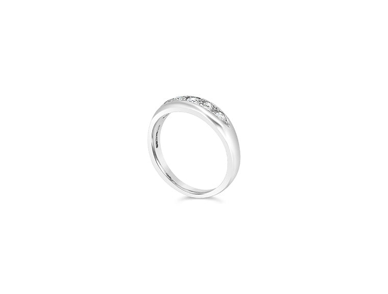 (Ref 1879) 0.30ct Half Eternity Diamond Ring (18ct White Gold)