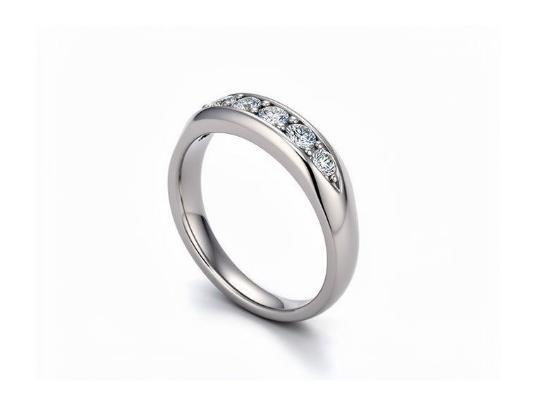 0.30ct Diamond Half Eternity Ring – 18ct White Gold