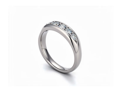 0.30ct Diamond Half Eternity Ring – 18ct White Gold