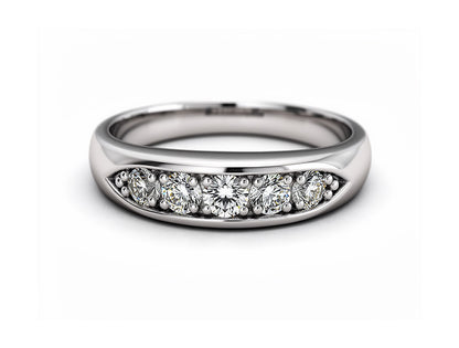 0.30ct Diamond Half Eternity Ring – 18ct White Gold