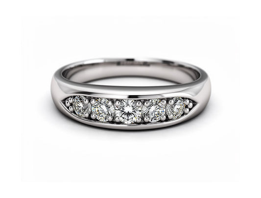 0.30ct Diamond Half Eternity Ring – 18ct White Gold