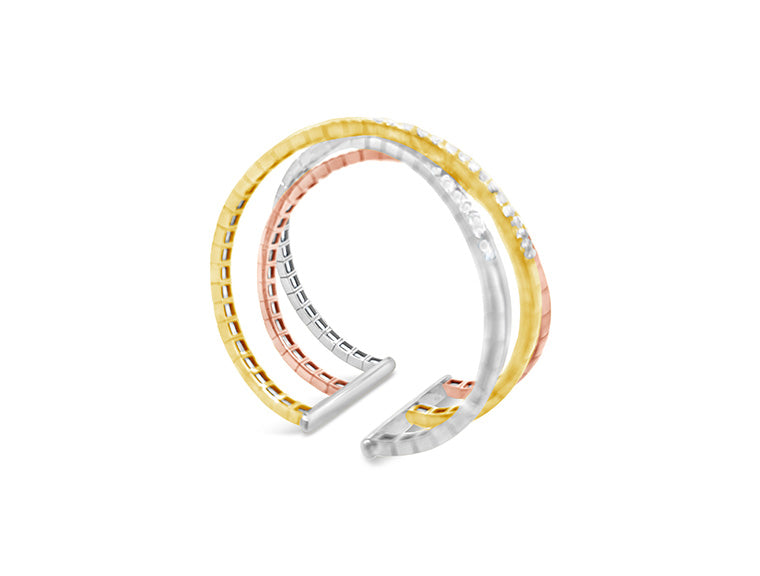 (Ref 1891) 7cts 3 Colour Diamond Bracelet (18ct W/R/Y Gold)
