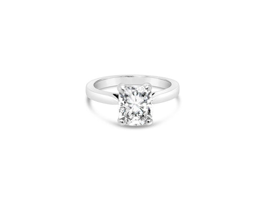 (Ref 1902) 2.04cts Radiant Solitaire Diamond Ring (Platinum) GIA Certificate