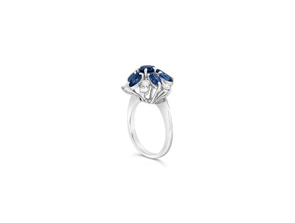 (Rref 1904) Sapphire Diamond Ring (Platinum) (1971)