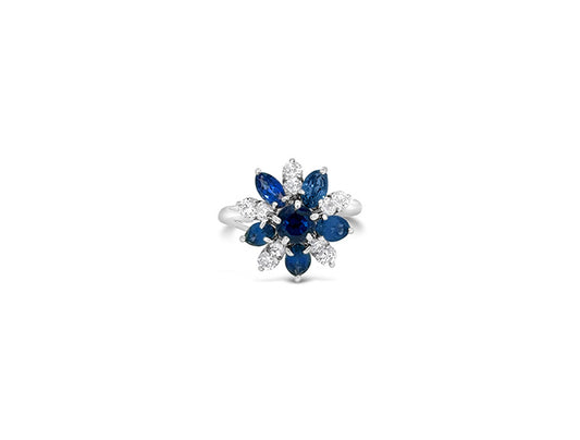 (Rref 1904) Sapphire Diamond Ring (Platinum) (1971)