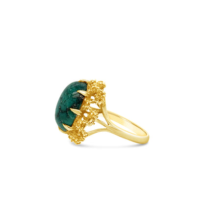 (Ref 1914) Arizona Turquoise Ring (1960’s) (9ct Yellow Gold)