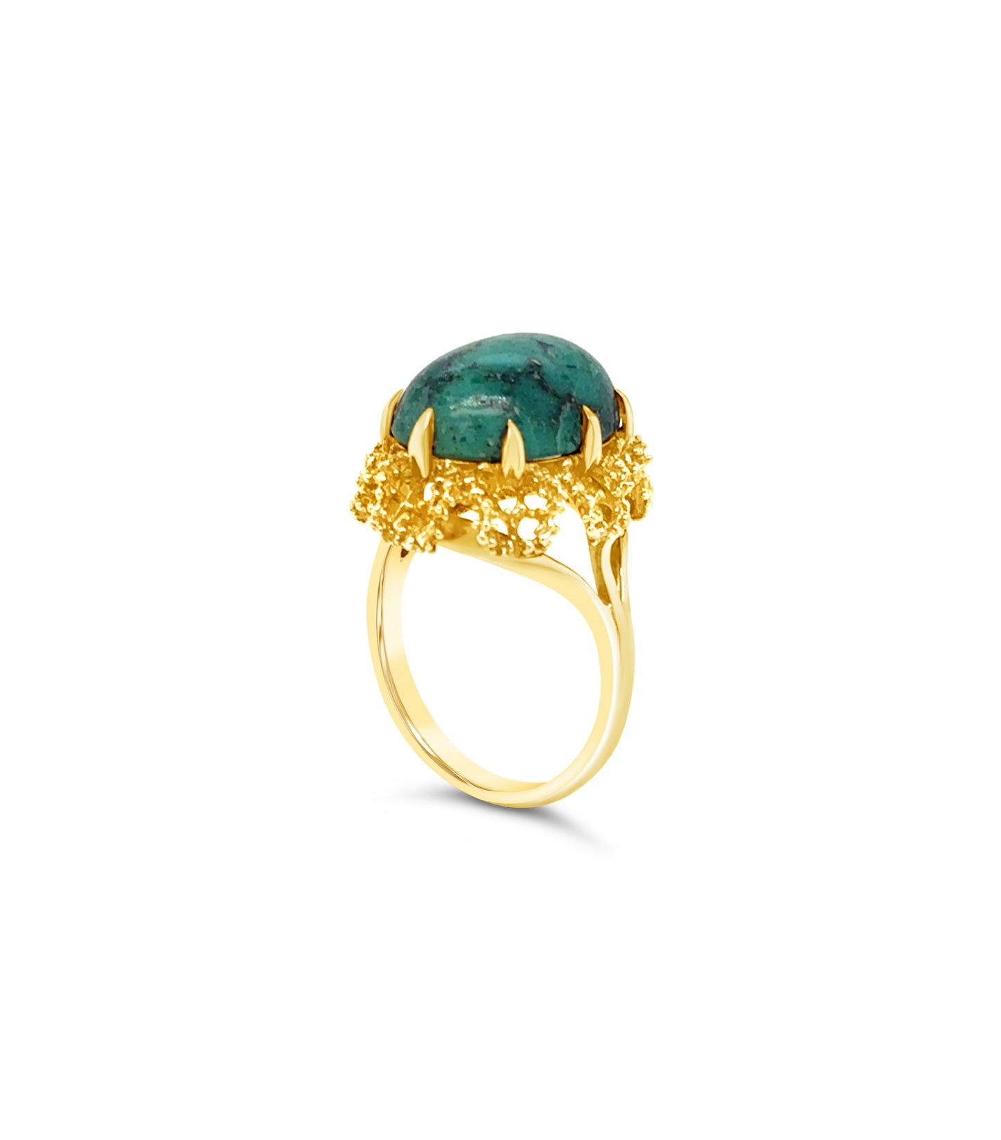 (Ref 1914) Arizona Turquoise Ring (1960’s) (9ct Yellow Gold)