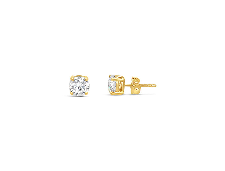 (REF 1920) 2.03 ct Lab Diamond Earring ( 9ct Yellow Gold) IGI Certificate