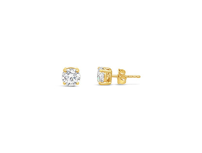 (REF 1920) 2.03 ct Lab Diamond Earring ( 9ct Yellow Gold) IGI Certificate