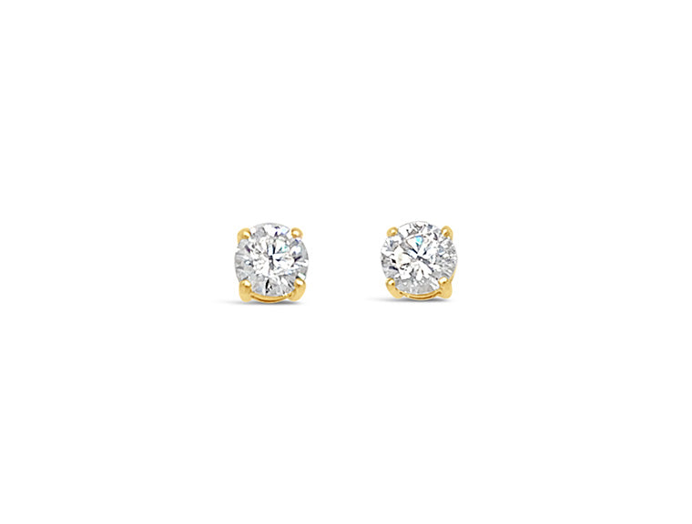 (REF 1920) 2.03 ct Lab Diamond Earring ( 9ct Yellow Gold) IGI Certificate