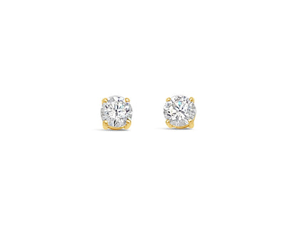 (REF 1920) 2.03 ct Lab Diamond Earring ( 9ct Yellow Gold) IGI Certificate
