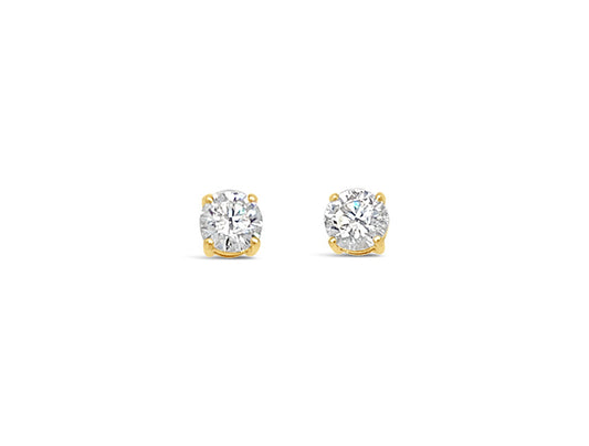 (REF 1920) 2.03 ct Lab Diamond Earring ( 9ct Yellow Gold) IGI Certificate