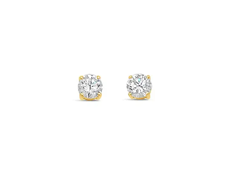 (REF 1920) 2.03 ct Lab Diamond Earring (9ct Yellow Gold) IGI Certificate