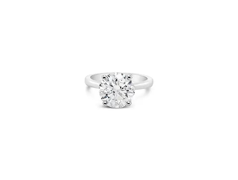 (Ref 1922) 3.50cts Lab Diamond Solitaire Ring (Platinum)