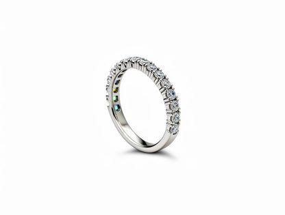 0.61ct Lab-Grown Diamond Half Eternity Ring – Platinum