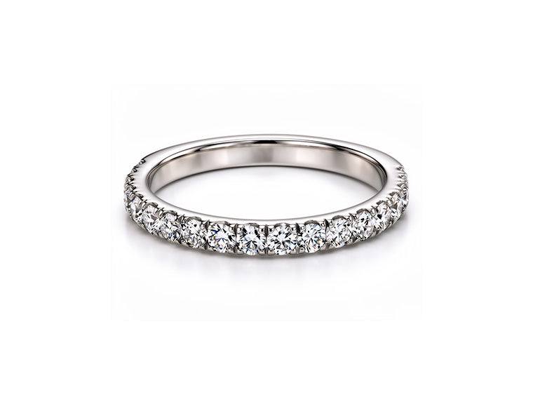 0.61ct Lab-Grown Diamond Half Eternity Ring – Platinum