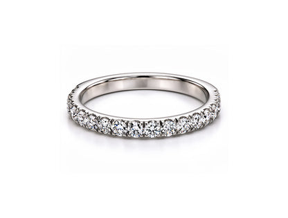 0.61ct Lab-Grown Diamond Half Eternity Ring – Platinum