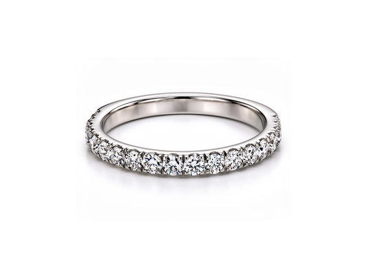 0.61ct Lab-Grown Diamond Half Eternity Ring – Platinum