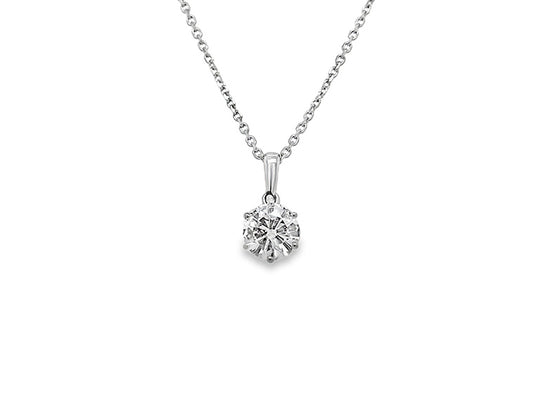 (REF 1927) 1.51ct Diamond Necklace Pendant (Platinum)