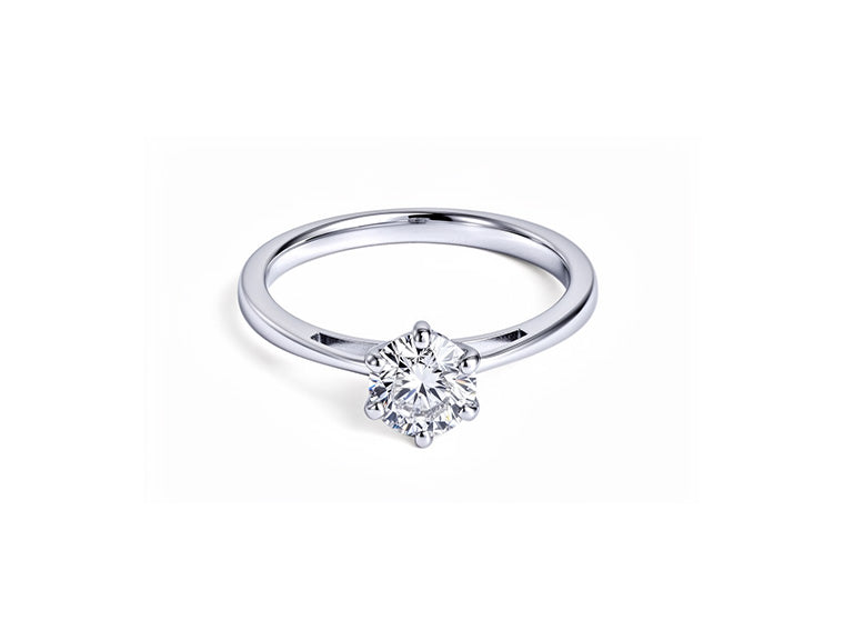 1ct Solitaire Diamond Ring – 18ct White Gold