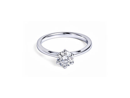 1ct Solitaire Diamond Ring – 18ct White Gold