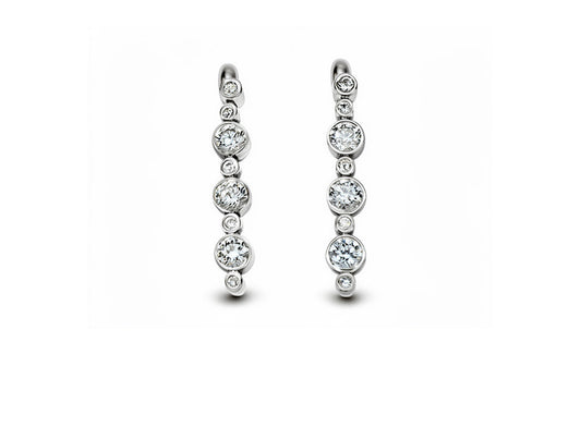 1.5ct Diamond Drop Earrings – 18ct White Gold