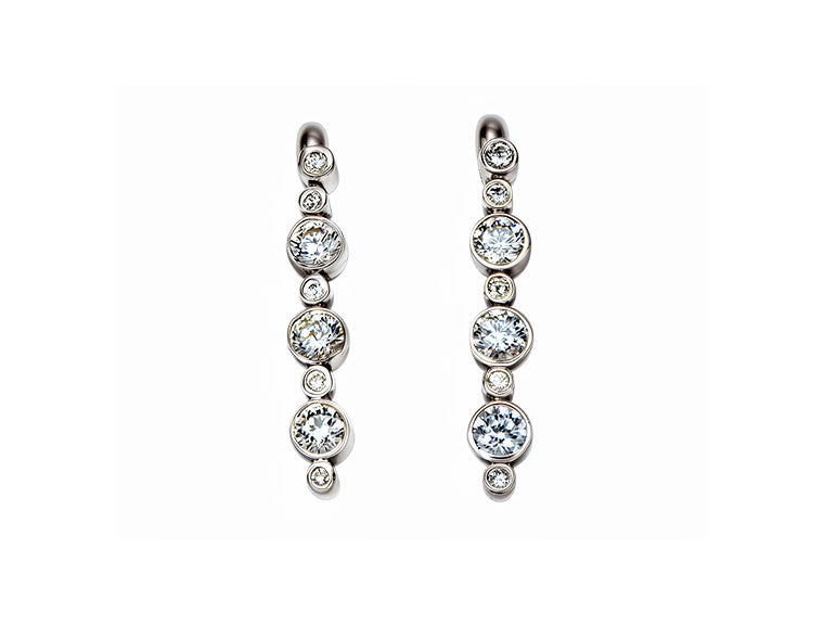 1.5ct Diamond Drop Earrings – 18ct White Gold
