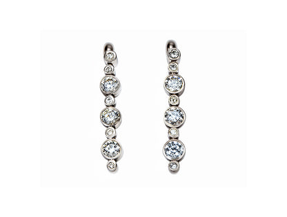 1.5ct Diamond Drop Earrings – 18ct White Gold