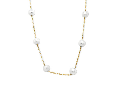 (ref 1958) Necklace Cultured Pearl (9ct Yellow Golg)